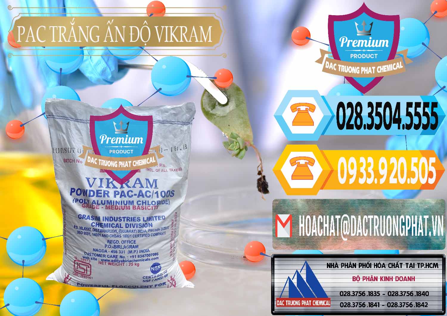 Công ty bán & cung ứng PAC - Polyaluminium Chloride Ấn Độ India Vikram - 0120 - Công ty chuyên phân phối & cung ứng hóa chất tại TP.HCM - hoachattayrua.net