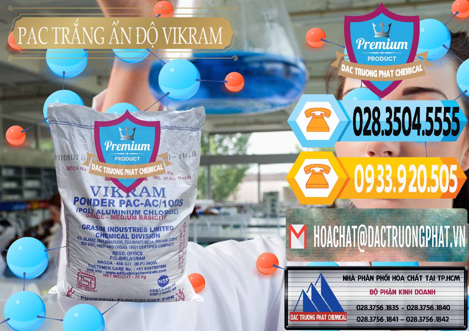 Công ty cung cấp ( bán ) PAC - Polyaluminium Chloride Ấn Độ India Vikram - 0120 - Cung cấp _ bán hóa chất tại TP.HCM - hoachattayrua.net
