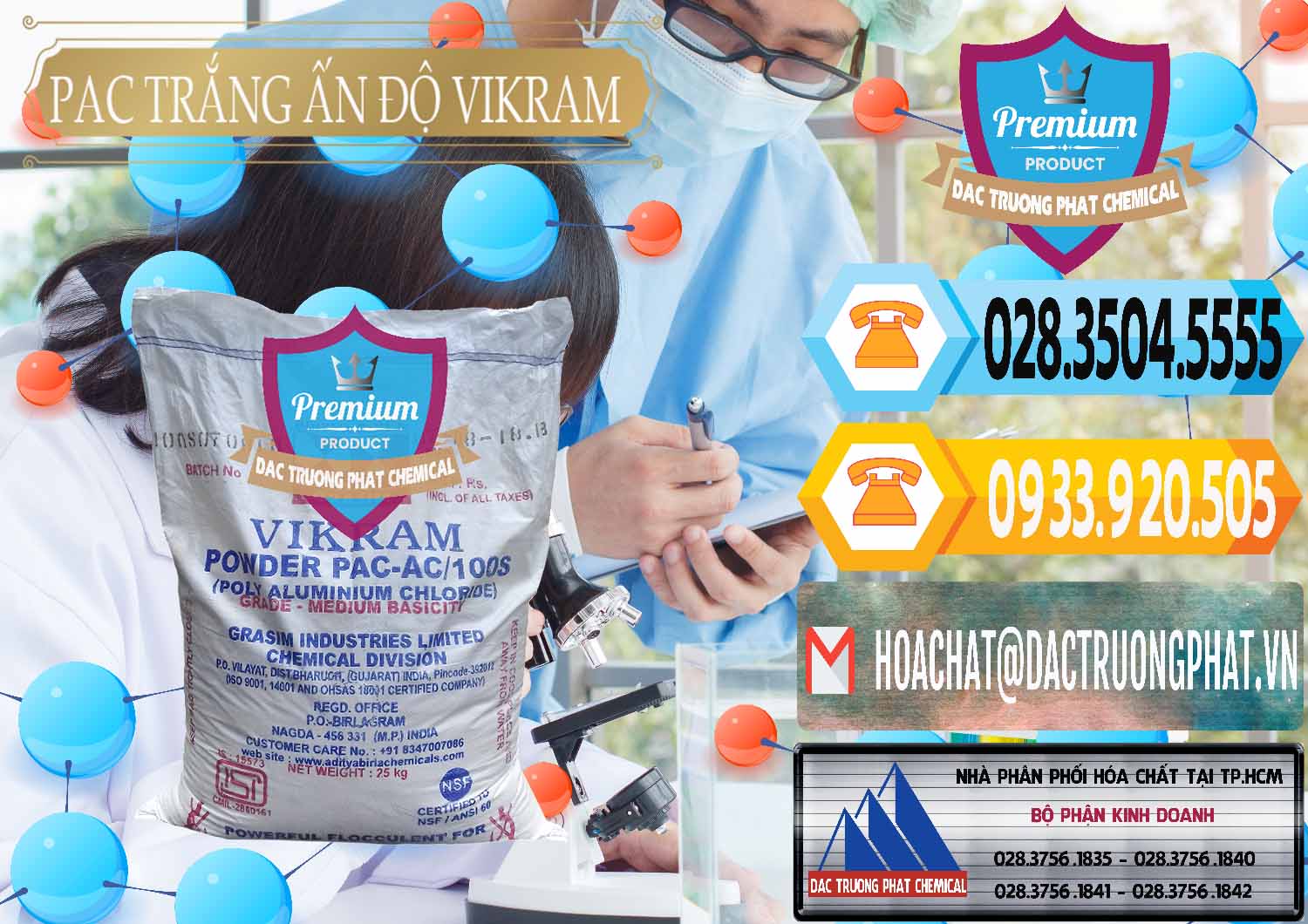 Nơi chuyên kinh doanh & bán PAC - Polyaluminium Chloride Ấn Độ India Vikram - 0120 - Đơn vị chuyên cung cấp & kinh doanh hóa chất tại TP.HCM - hoachattayrua.net