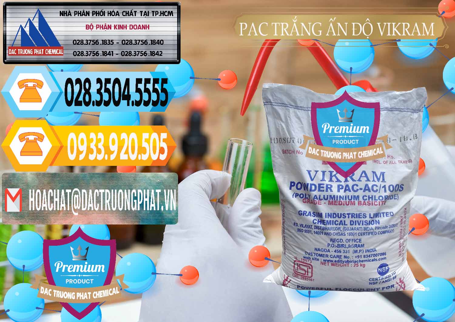 Nơi kinh doanh _ bán PAC - Polyaluminium Chloride Ấn Độ India Vikram - 0120 - Chuyên cung cấp ( nhập khẩu ) hóa chất tại TP.HCM - hoachattayrua.net