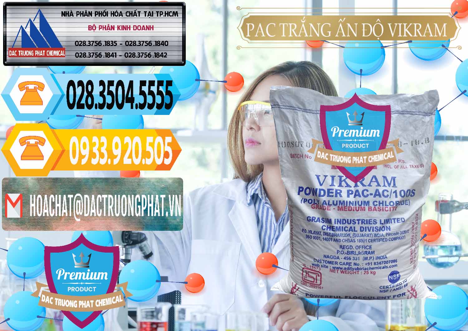 PAC - Polyaluminium Chloride Ấn Độ India Vikram Bán ( phân phối ) PAC - Polyaluminium Chloride Ấn Độ India Vikram - 0120 - Nơi nhập khẩu và phân phối hóa chất tại TP.HCM - hoachattayrua.net