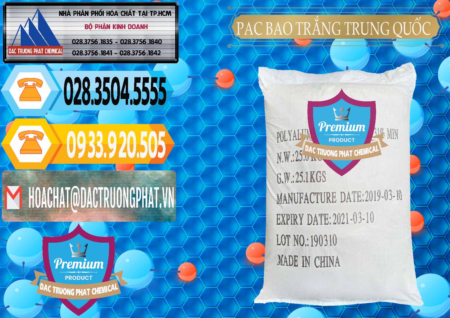 PAC - Polyaluminium Chloride Bao Trắng Trung Quốc China Đơn vị chuyên kinh doanh ( bán ) PAC - Polyaluminium Chloride Bao Trắng Trung Quốc China - 0108 - Nơi phân phối ( cung cấp ) hóa chất tại TP.HCM - hoachattayrua.net