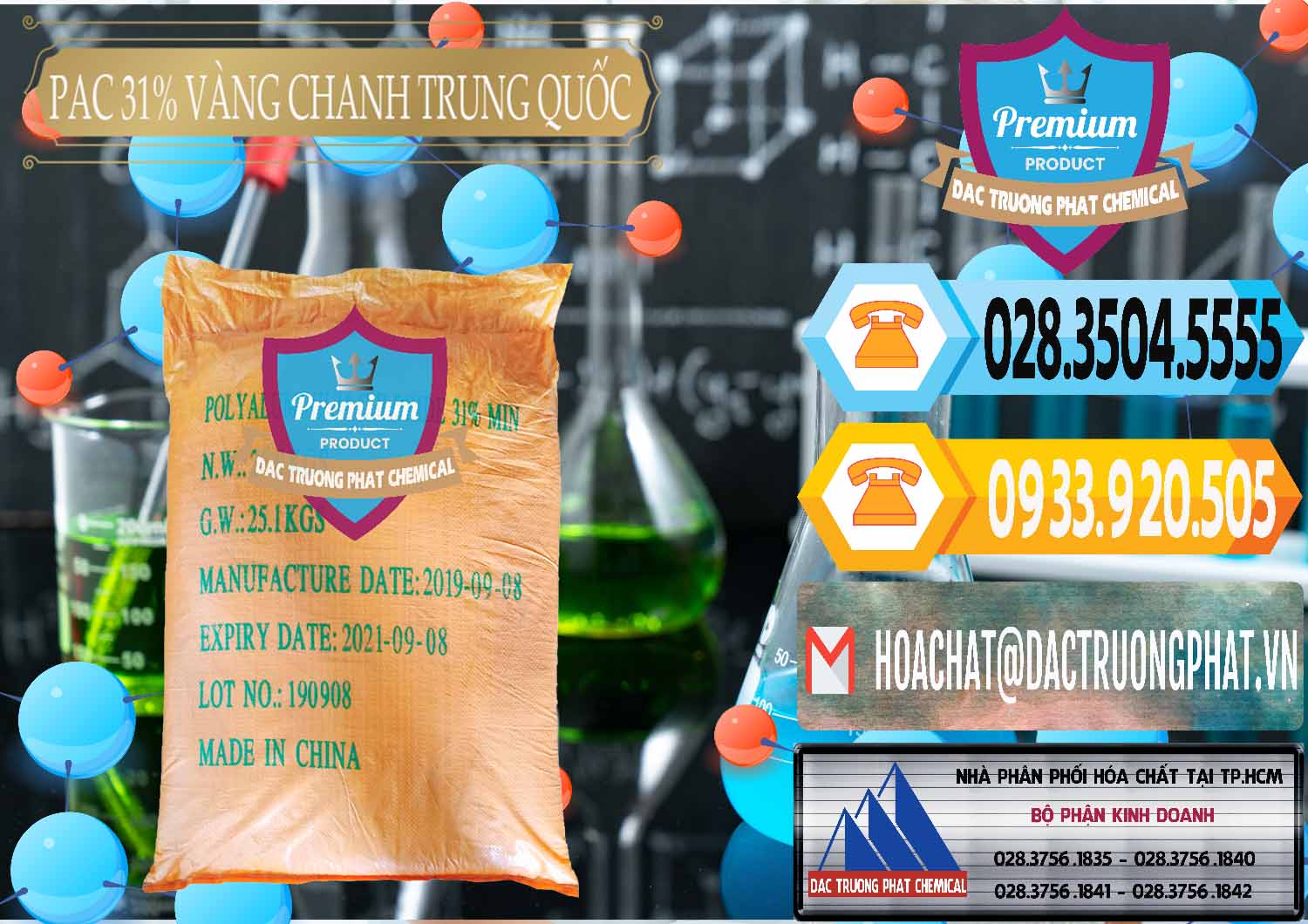 Nhà nhập khẩu ( bán ) PAC - Polyaluminium Chloride 28-31% Vàng Chanh Trung Quốc China - 0109 - Nơi chuyên kinh doanh và cung cấp hóa chất tại TP.HCM - hoachattayrua.net