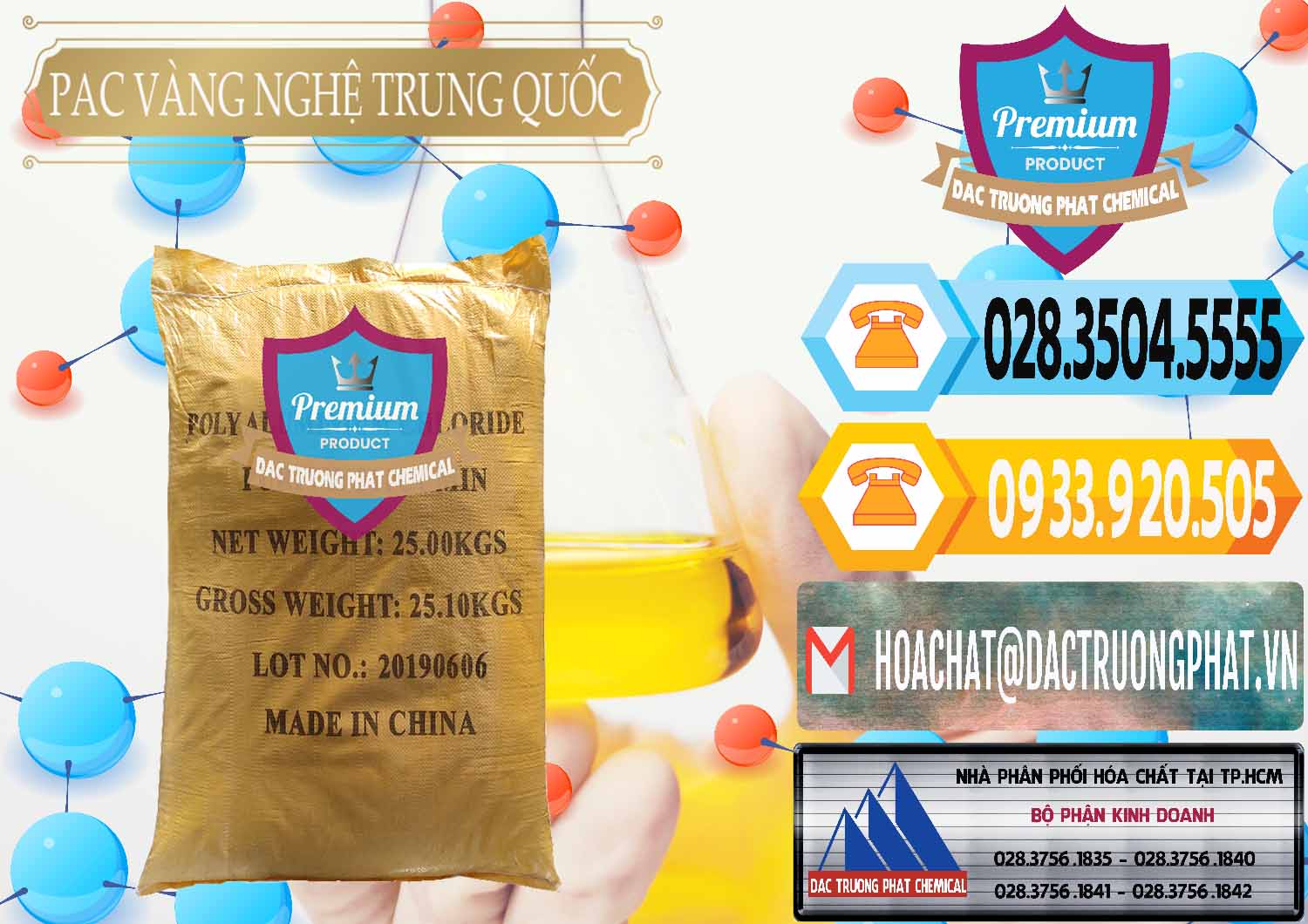 Đơn vị kinh doanh ( bán ) PAC - Polyaluminium Chloride Vàng Nghệ Trung Quốc China - 0110 - Nhà cung cấp - phân phối hóa chất tại TP.HCM - hoachattayrua.net