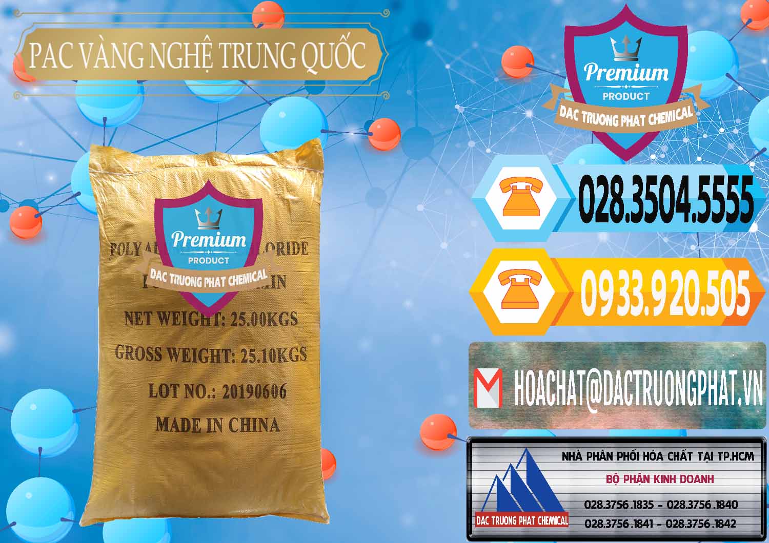 Cty chuyên cung ứng ( bán ) PAC - Polyaluminium Chloride Vàng Nghệ Trung Quốc China - 0110 - Đơn vị chuyên cung ứng ( phân phối ) hóa chất tại TP.HCM - hoachattayrua.net