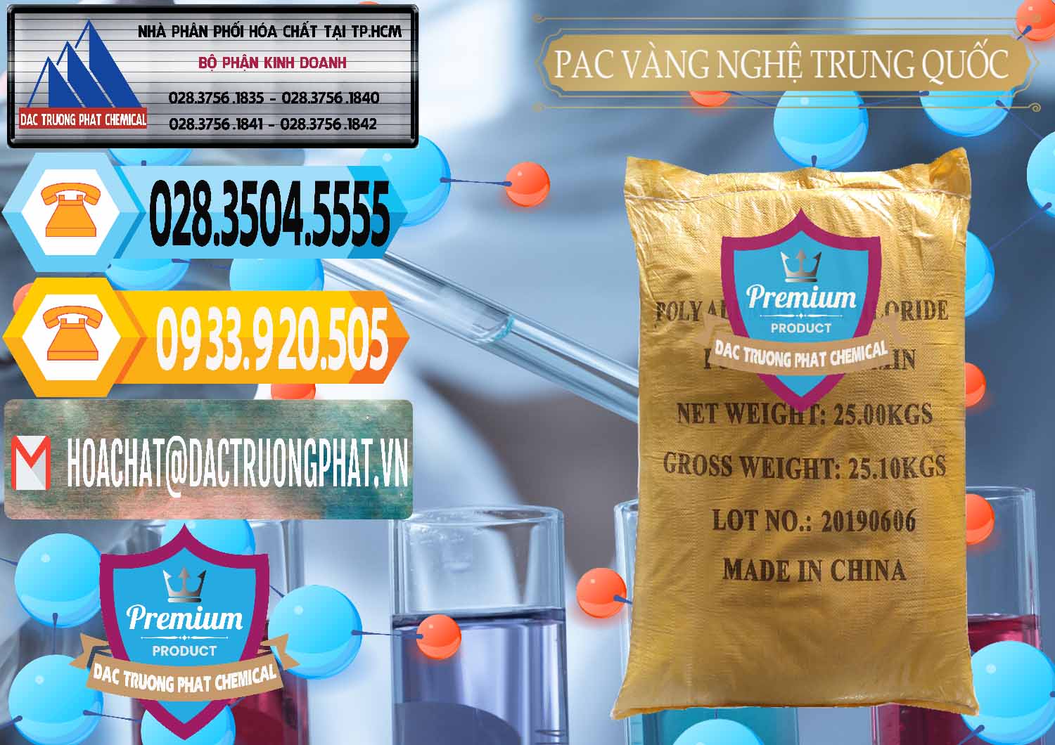 Đơn vị cung cấp & bán PAC - Polyaluminium Chloride Vàng Nghệ Trung Quốc China - 0110 - Cty chuyên cung cấp ( kinh doanh ) hóa chất tại TP.HCM - hoachattayrua.net