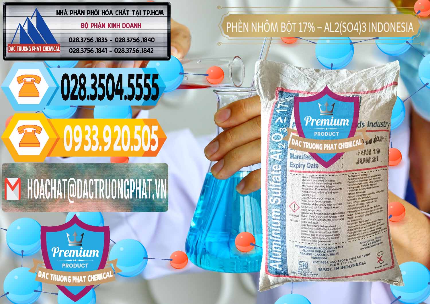 Nhà phân phối & bán Phèn Nhôm Bột - Al2(SO4)3 17% bao 25kg Indonesia - 0114 - Cty chuyên cung cấp ( nhập khẩu ) hóa chất tại TP.HCM - hoachattayrua.net