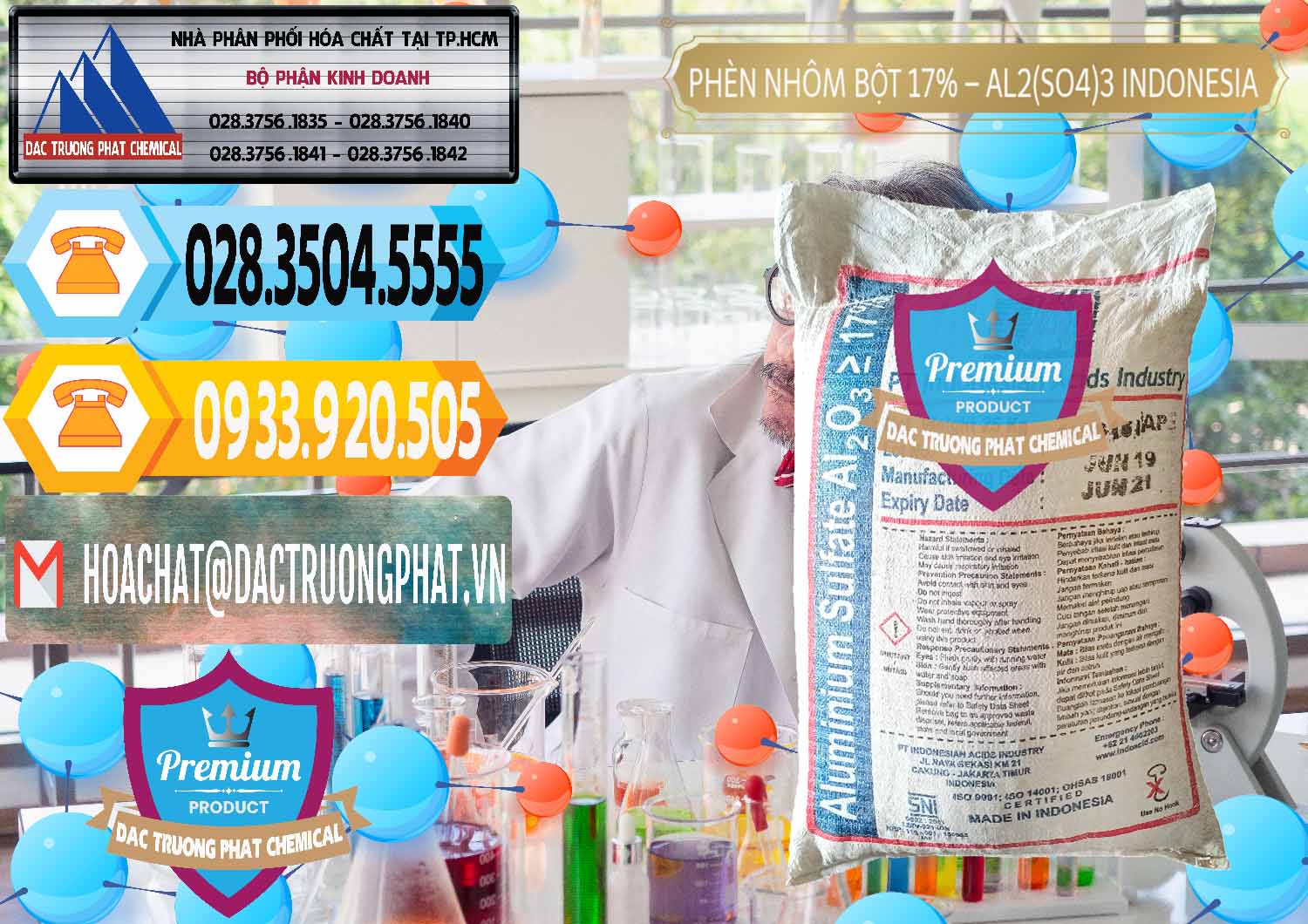 Cty kinh doanh và bán Phèn Nhôm Bột - Al2(SO4)3 17% bao 25kg Indonesia - 0114 - Nơi chuyên cung cấp và bán hóa chất tại TP.HCM - hoachattayrua.net