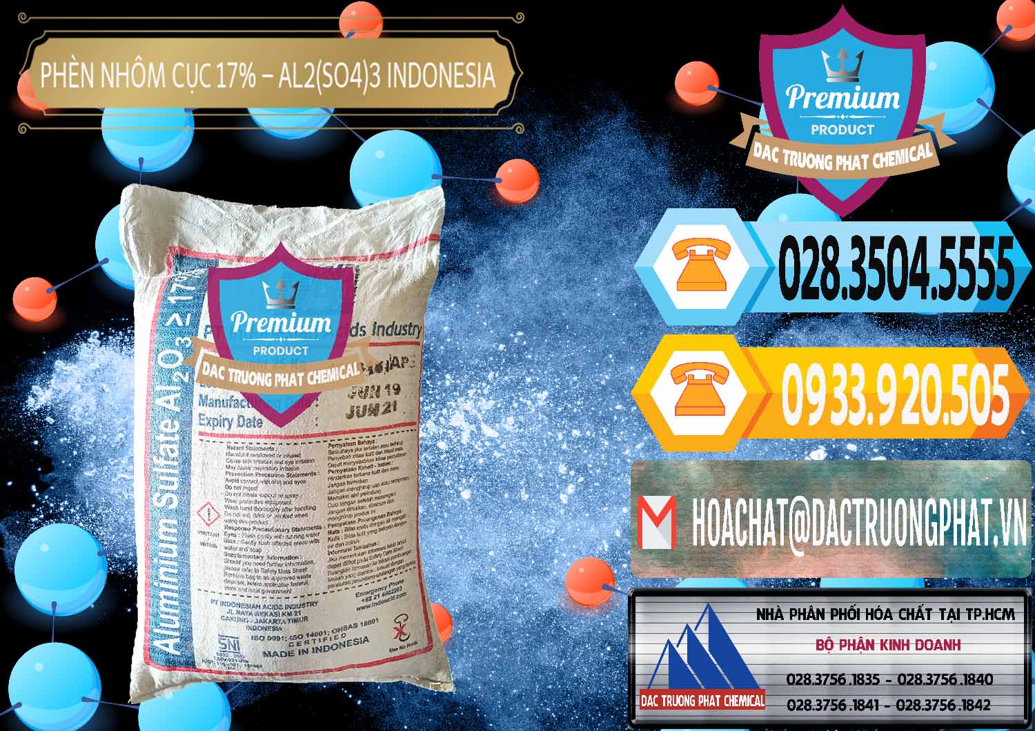 Cty chuyên nhập khẩu và bán Phèn Nhôm Cục - Al2(SO4)3 17% bao 25kg Indonesia - 0115 - Đơn vị chuyên phân phối - cung ứng hóa chất tại TP.HCM - hoachattayrua.net