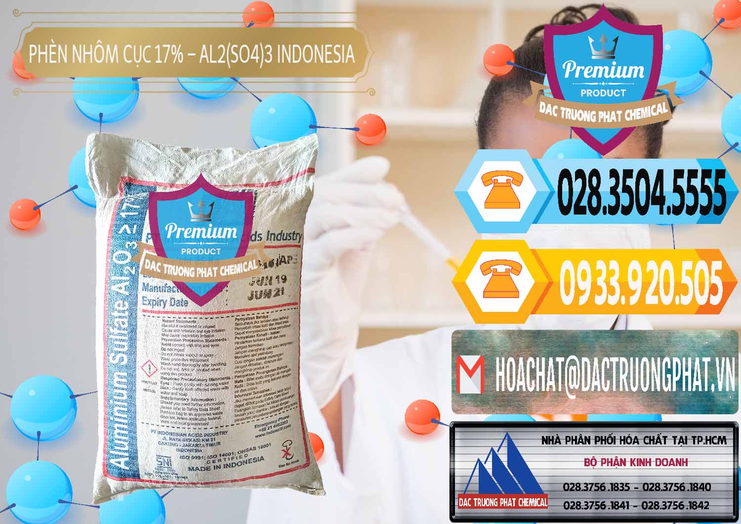 Nhà cung ứng - bán Phèn Nhôm Cục - Al2(SO4)3 17% bao 25kg Indonesia - 0115 - Cty chuyên cung cấp & nhập khẩu hóa chất tại TP.HCM - hoachattayrua.net