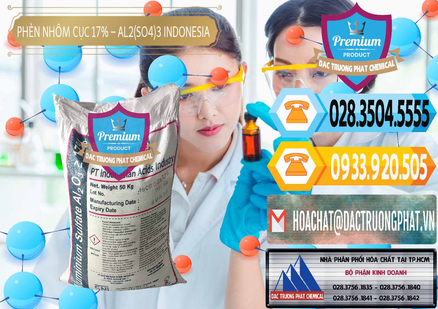 Nhà phân phối và bán Phèn Nhôm Cục - Al2(SO4)3 17% bao 50kg Indonesia - 0113 - Đơn vị phân phối và cung cấp hóa chất tại TP.HCM - hoachattayrua.net