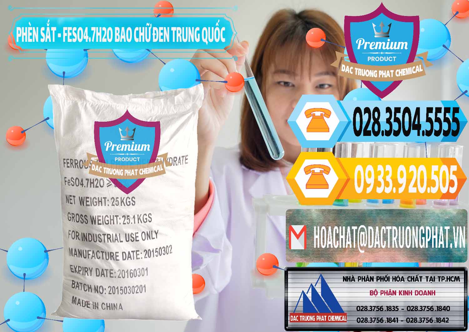 Nhà nhập khẩu & bán Phèn Sắt - FeSO4.7H2O Bao Chữ Đen Trung Quốc China - 0234 - Công ty bán _ phân phối hóa chất tại TP.HCM - hoachattayrua.net
