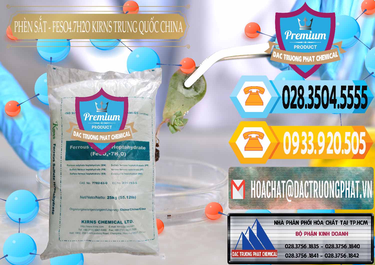 Đơn vị phân phối & bán Phèn Sắt - FeSO4.7H2O 98% Kirns Trung Quốc China - 0117 - Cty chuyên kinh doanh và cung cấp hóa chất tại TP.HCM - hoachattayrua.net
