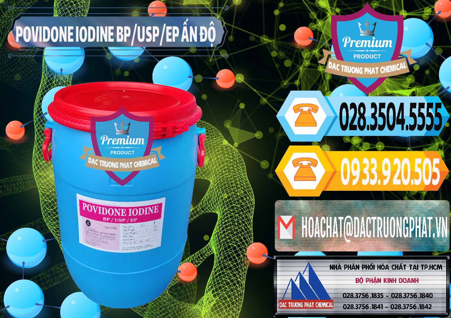 Nơi bán và cung cấp Povidone Iodine BP USP EP Ấn Độ India - 0318 - Chuyên kinh doanh - phân phối hóa chất tại TP.HCM - hoachattayrua.net