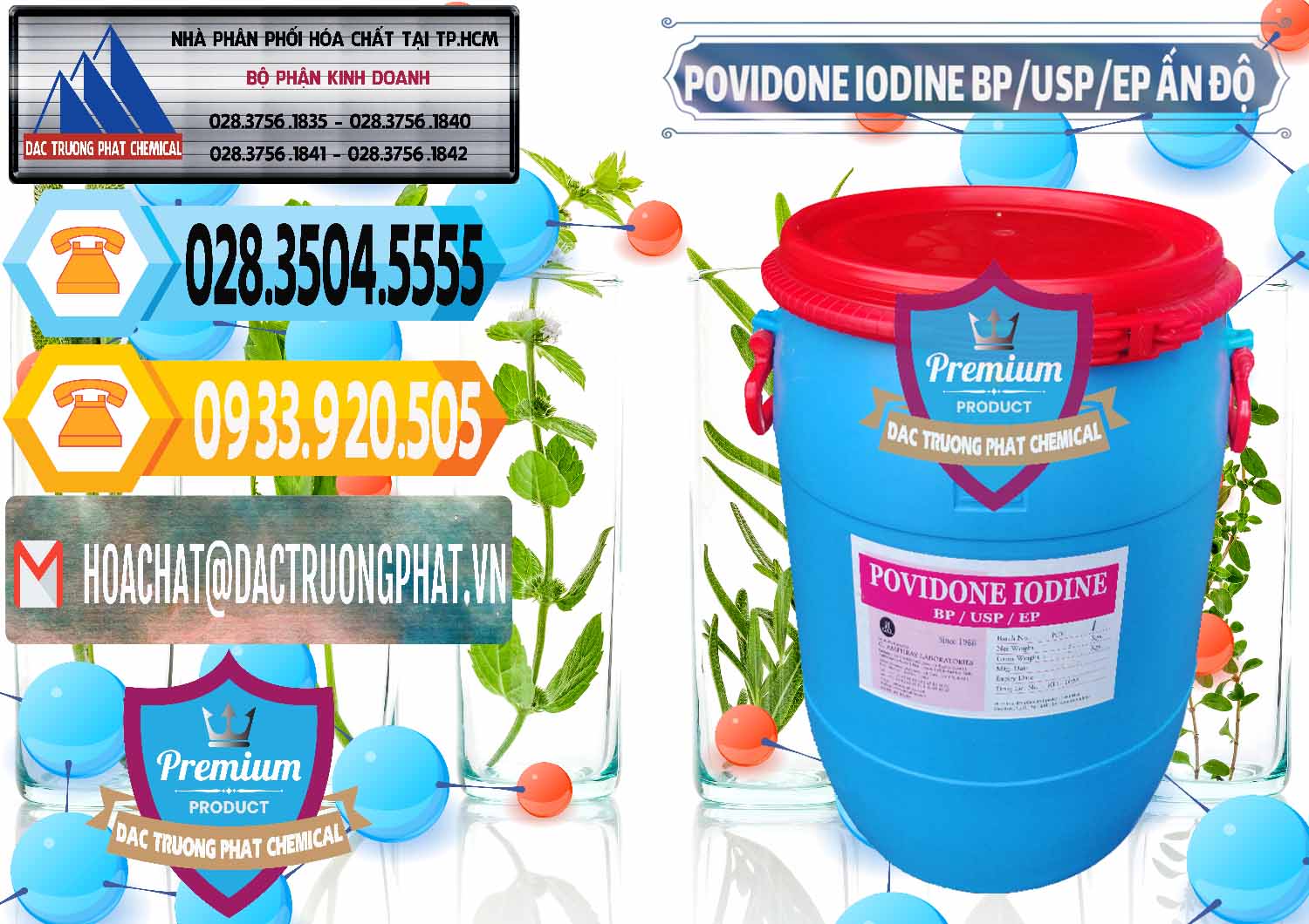 Chuyên phân phối ( bán ) Povidone Iodine BP USP EP Ấn Độ India - 0318 - Đơn vị cung cấp _ phân phối hóa chất tại TP.HCM - hoachattayrua.net