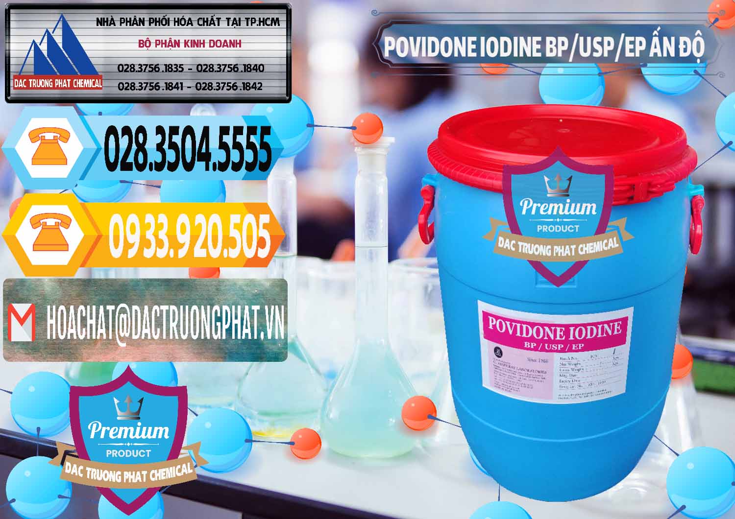 Nơi chuyên cung ứng và bán Povidone Iodine BP USP EP Ấn Độ India - 0318 - Nơi chuyên bán ( phân phối ) hóa chất tại TP.HCM - hoachattayrua.net