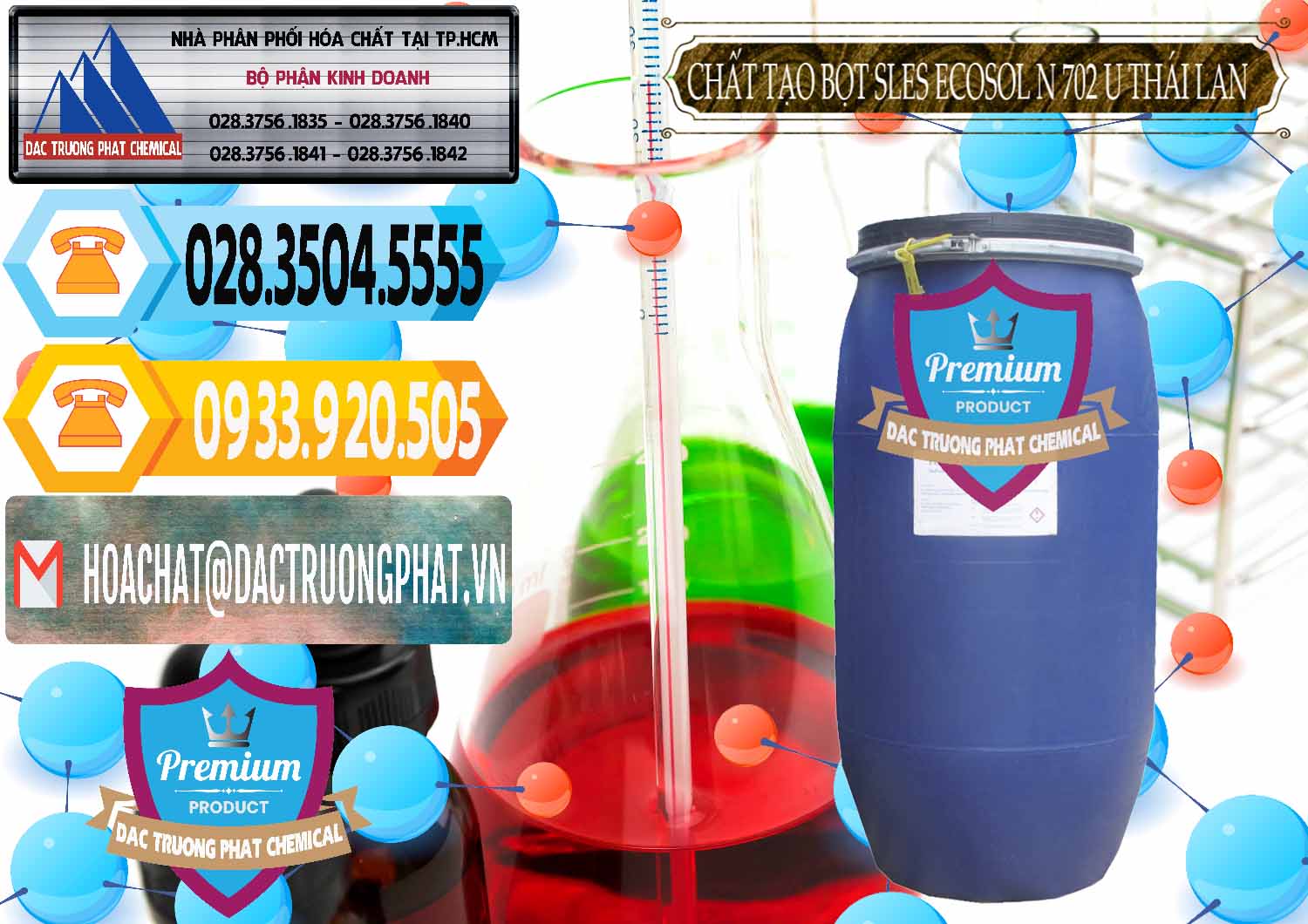 Nơi chuyên phân phối _ bán Chất Tạo Bọt Sles - Sodium Lauryl Ether Sulphate Ecosol N 702 U Thái Lan - 0254 - Cty phân phối _ cung ứng hóa chất tại TP.HCM - hoachattayrua.net
