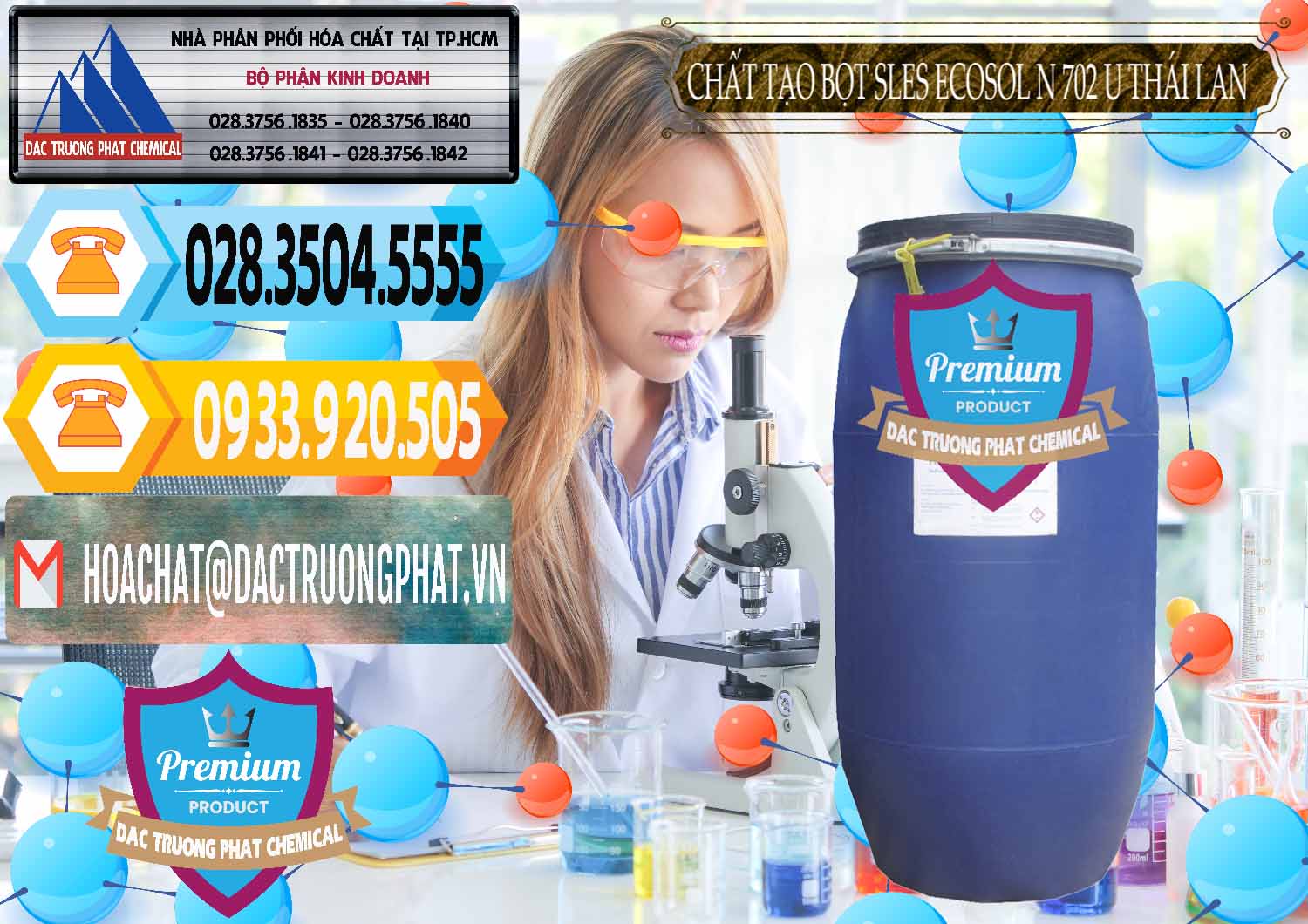 Đơn vị bán ( cung ứng ) Chất Tạo Bọt Sles - Sodium Lauryl Ether Sulphate Ecosol N 702 U Thái Lan - 0254 - Cty chuyên bán - phân phối hóa chất tại TP.HCM - hoachattayrua.net