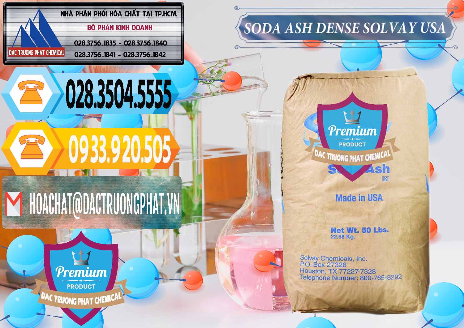 Đơn vị chuyên kinh doanh và bán Soda Ash Dense - NA2CO3 Solvay Mỹ USA - 0337 - Nơi nhập khẩu và cung cấp hóa chất tại TP.HCM - hoachattayrua.net