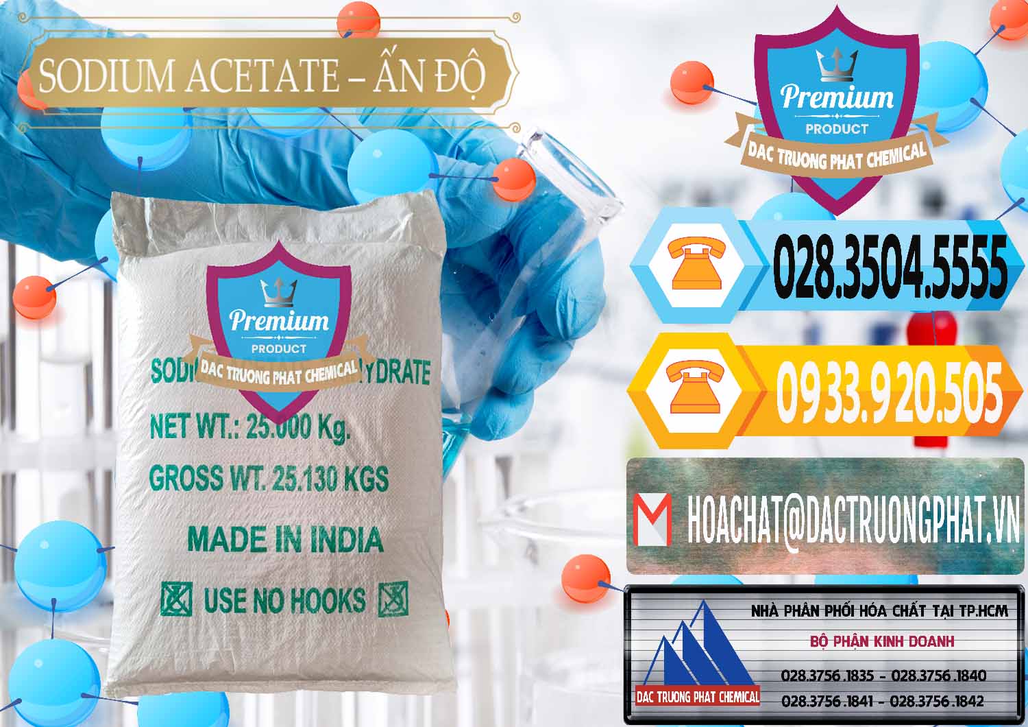 Nơi cung cấp _ bán Sodium Acetate - Natri Acetate Ấn Độ India - 0133 - Đơn vị chuyên kinh doanh và phân phối hóa chất tại TP.HCM - hoachattayrua.net