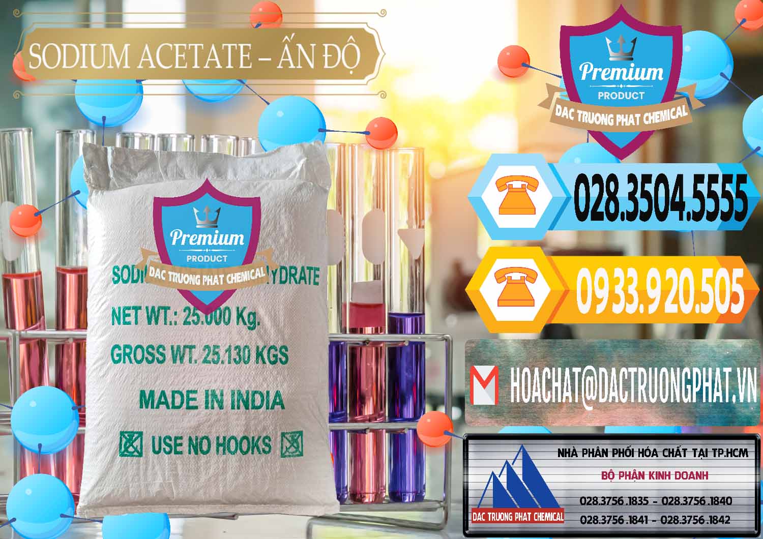 Cty chuyên cung ứng & bán Sodium Acetate - Natri Acetate Ấn Độ India - 0133 - Đơn vị kinh doanh và cung cấp hóa chất tại TP.HCM - hoachattayrua.net