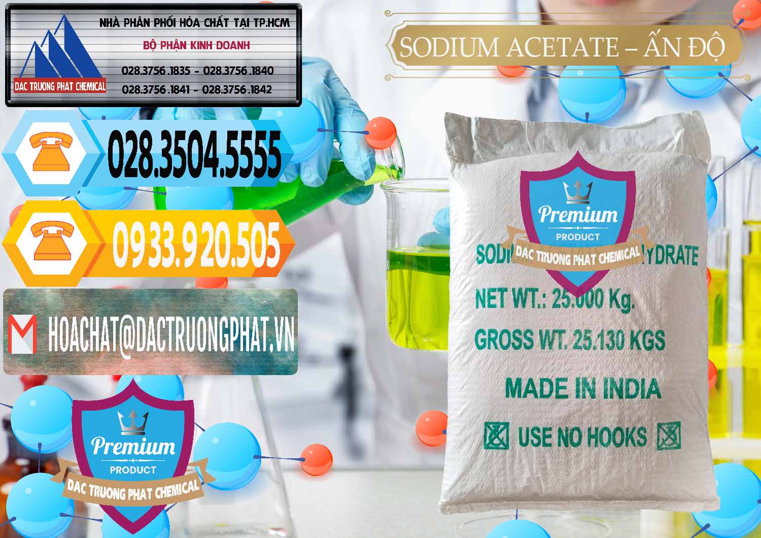 Kinh doanh _ bán Sodium Acetate - Natri Acetate Ấn Độ India - 0133 - Chuyên phân phối & cung cấp hóa chất tại TP.HCM - hoachattayrua.net