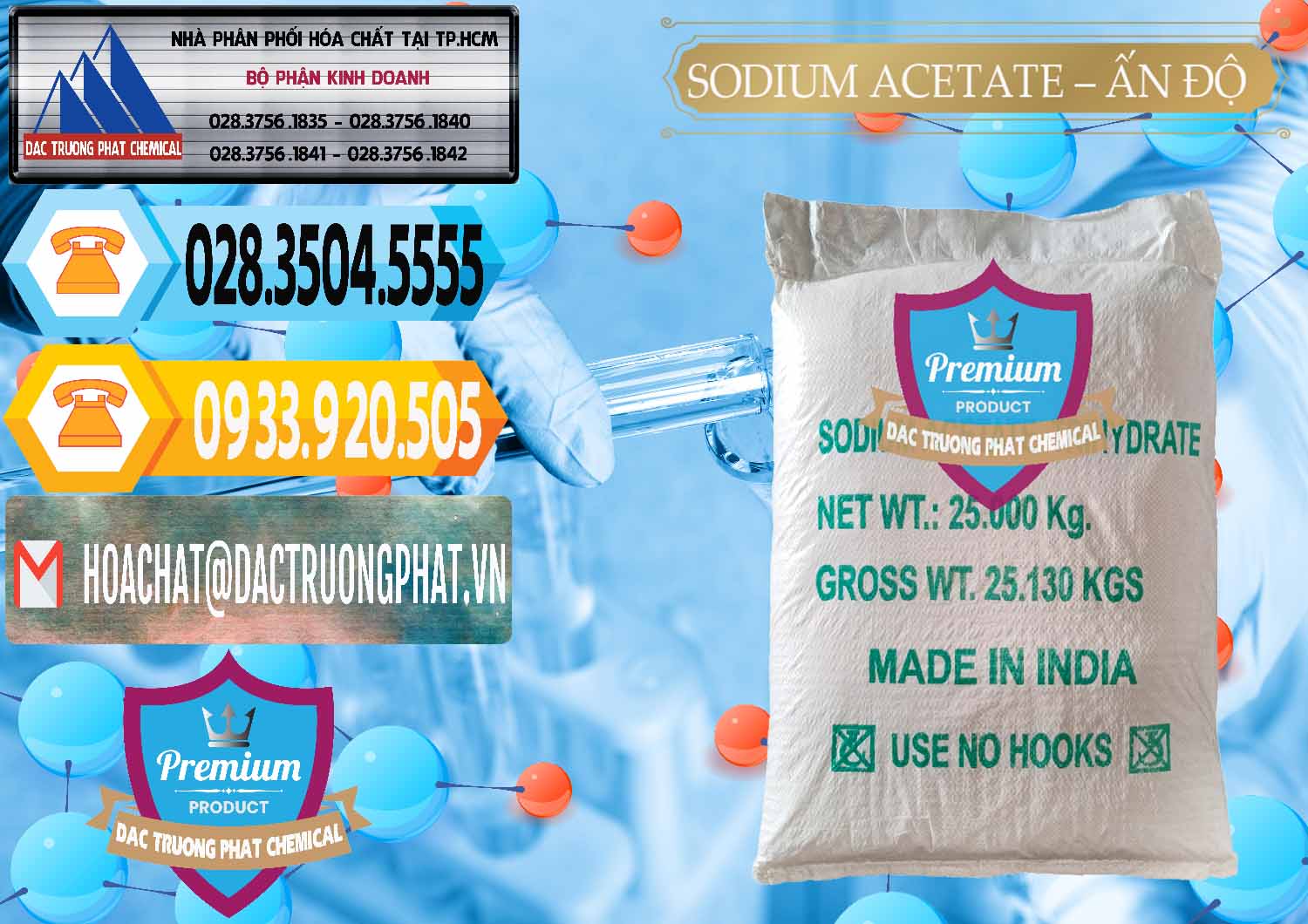 Nơi chuyên cung ứng _ bán Sodium Acetate - Natri Acetate Ấn Độ India - 0133 - Bán ( phân phối ) hóa chất tại TP.HCM - hoachattayrua.net