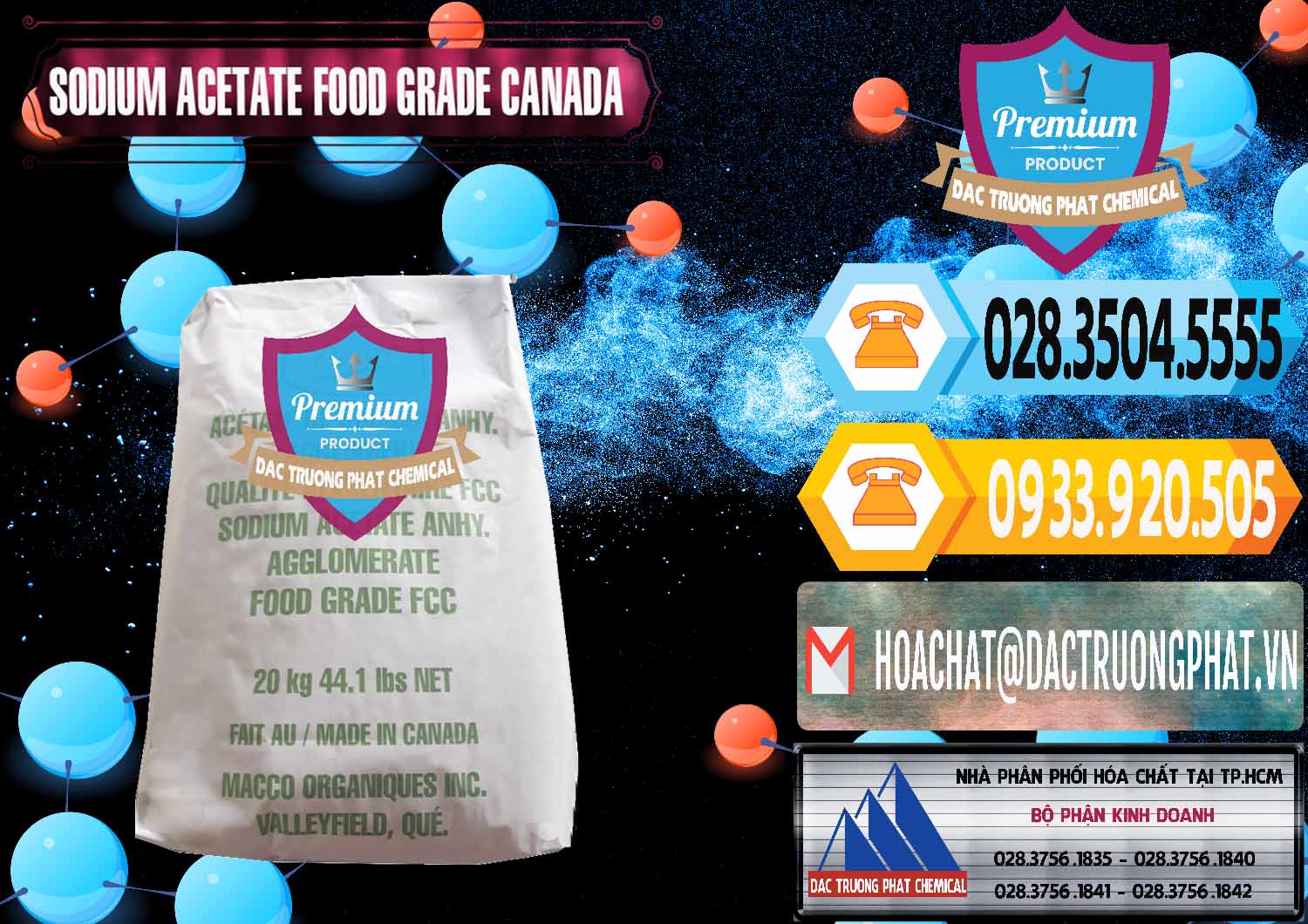 Nơi chuyên kinh doanh và bán Sodium Acetate - Natri Acetate Food Grade Canada - 0282 - Nhà phân phối và nhập khẩu hóa chất tại TP.HCM - hoachattayrua.net