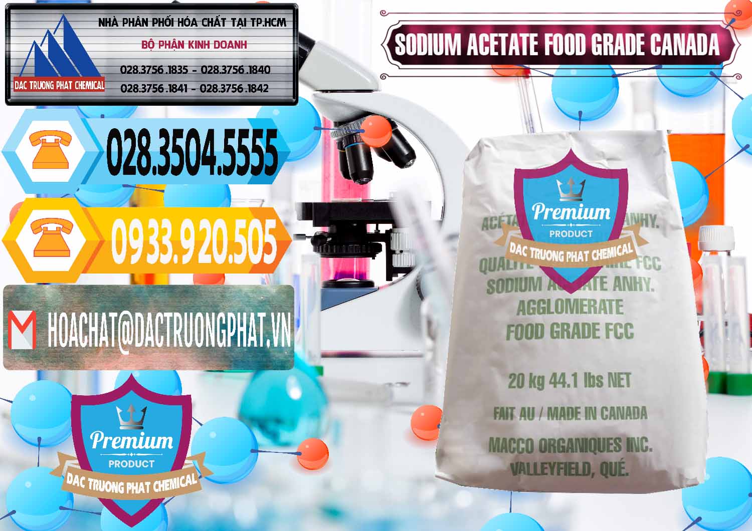 Nơi chuyên phân phối - bán Sodium Acetate - Natri Acetate Food Grade Canada - 0282 - Đơn vị cung cấp ( kinh doanh ) hóa chất tại TP.HCM - hoachattayrua.net