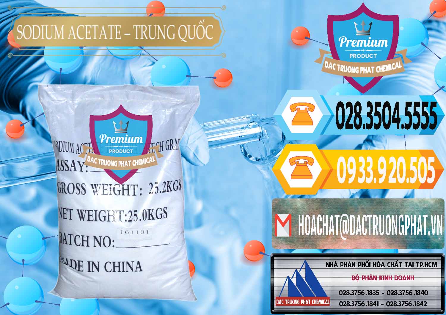 Đơn vị chuyên kinh doanh & bán Sodium Acetate - Natri Acetate Trung Quốc China - 0134 - Chuyên phân phối ( nhập khẩu ) hóa chất tại TP.HCM - hoachattayrua.net