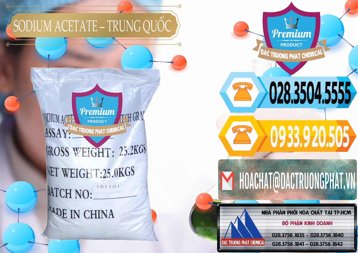 Đơn vị chuyên nhập khẩu & bán Sodium Acetate - Natri Acetate Trung Quốc China - 0134 - Cung cấp ( kinh doanh ) hóa chất tại TP.HCM - hoachattayrua.net