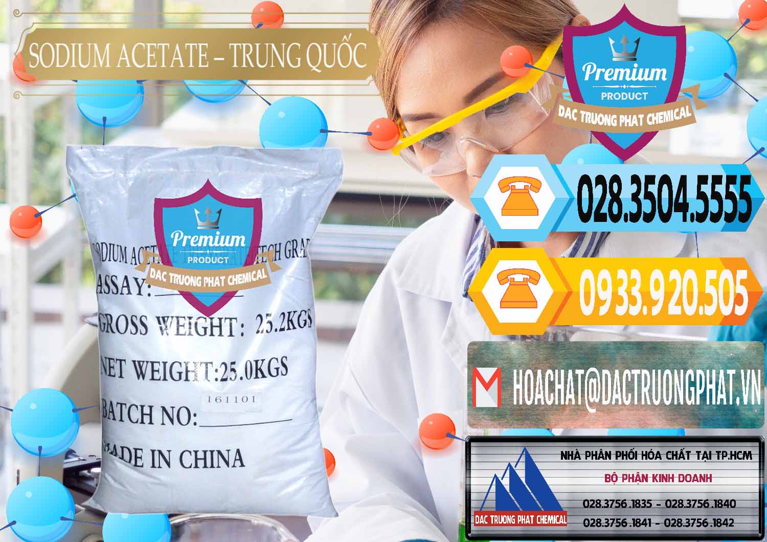 Đơn vị chuyên bán _ cung cấp Sodium Acetate - Natri Acetate Trung Quốc China - 0134 - Công ty phân phối - cung cấp hóa chất tại TP.HCM - hoachattayrua.net