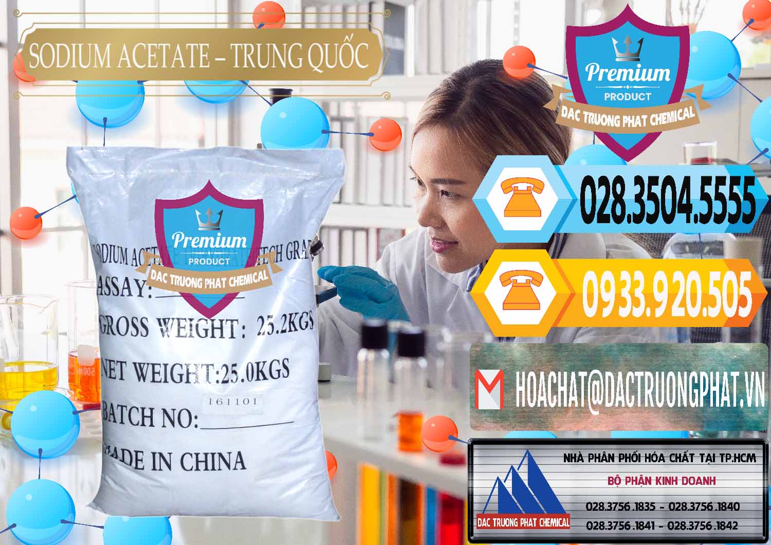 Công ty bán _ phân phối Sodium Acetate - Natri Acetate Trung Quốc China - 0134 - Nơi chuyên phân phối - nhập khẩu hóa chất tại TP.HCM - hoachattayrua.net