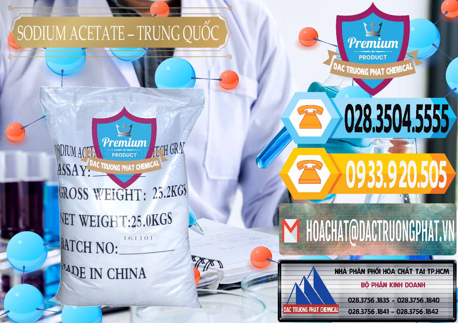 Công ty nhập khẩu - bán Sodium Acetate - Natri Acetate Trung Quốc China - 0134 - Nhà cung cấp & phân phối hóa chất tại TP.HCM - hoachattayrua.net