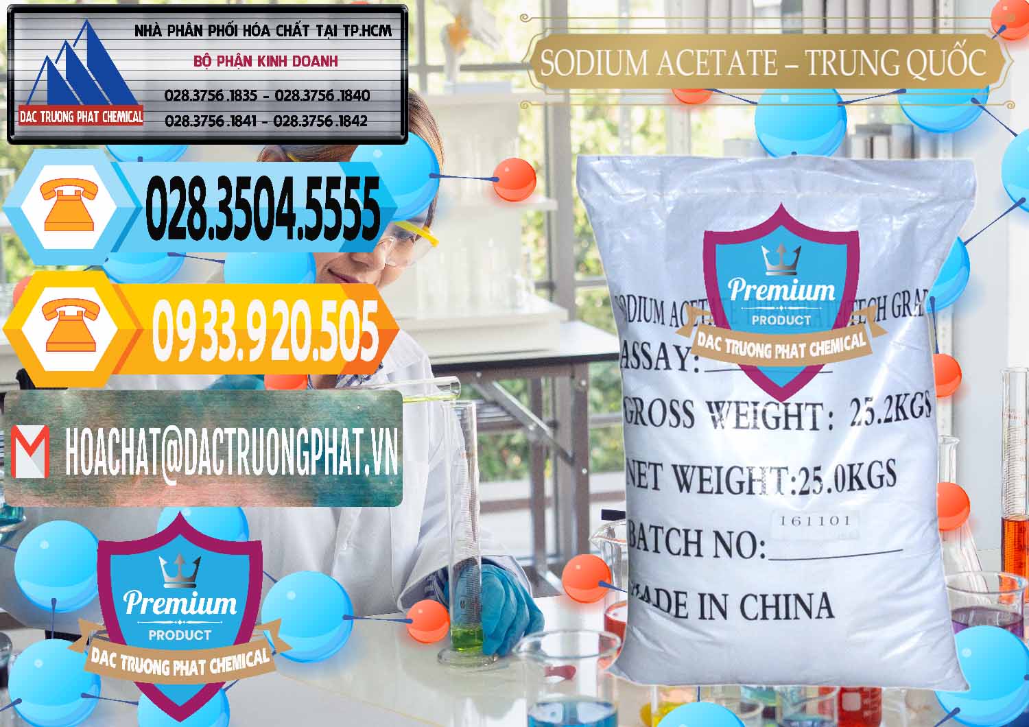 Nơi chuyên kinh doanh ( bán ) Sodium Acetate - Natri Acetate Trung Quốc China - 0134 - Nơi chuyên kinh doanh & phân phối hóa chất tại TP.HCM - hoachattayrua.net