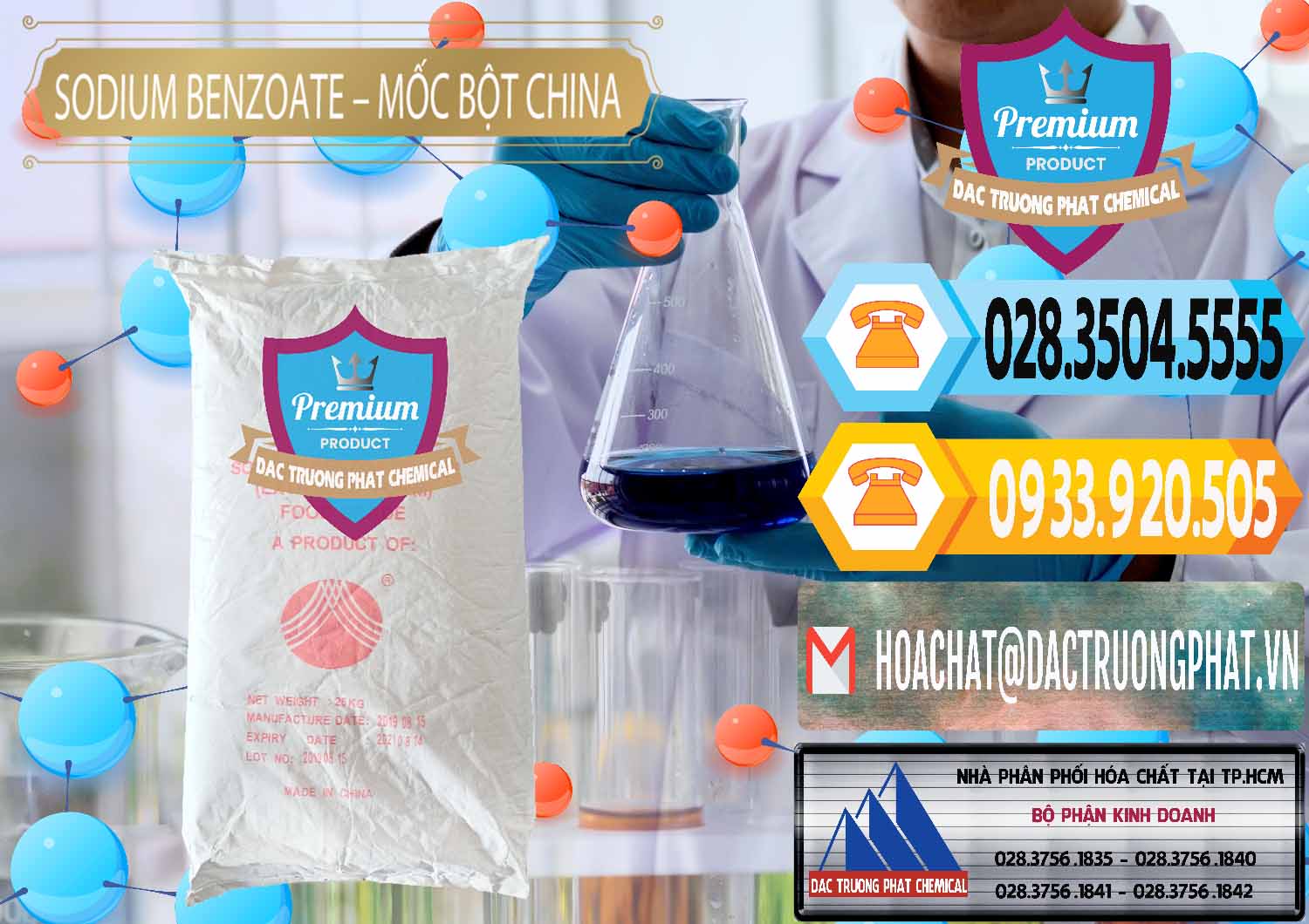 Nơi phân phối - bán Sodium Benzoate - Mốc Bột Chữ Cam Food Grade Trung Quốc China - 0135 - Đơn vị bán - cung cấp hóa chất tại TP.HCM - hoachattayrua.net
