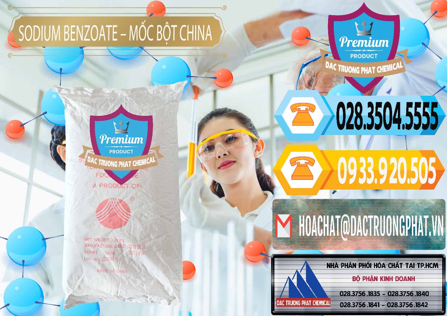 Đơn vị chuyên phân phối - bán Sodium Benzoate - Mốc Bột Chữ Cam Food Grade Trung Quốc China - 0135 - Cty chuyên phân phối _ cung ứng hóa chất tại TP.HCM - hoachattayrua.net