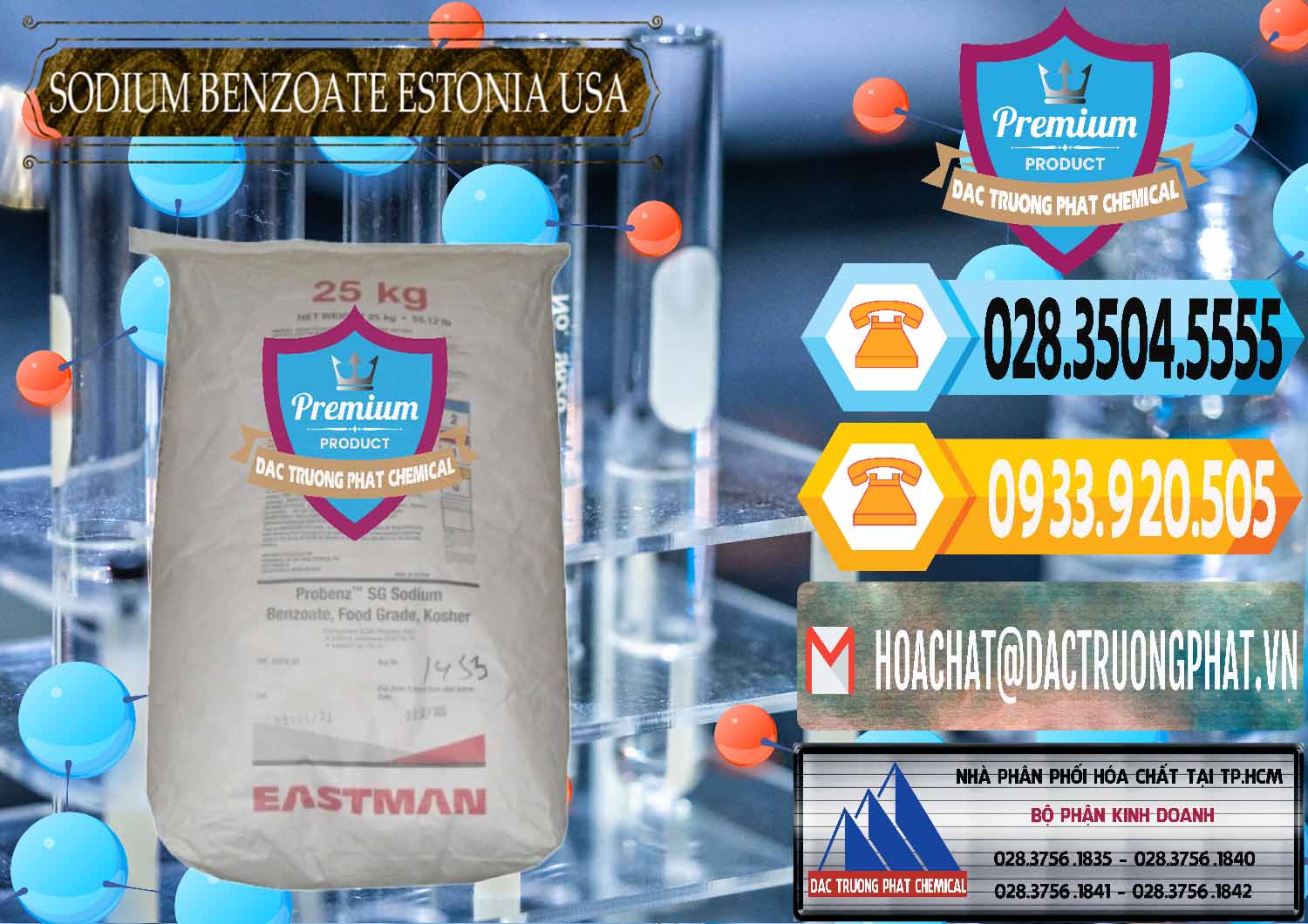 Nhà nhập khẩu và bán Sodium Benzoate - Mốc Bột Estonia Mỹ USA - 0468 - Đơn vị nhập khẩu ( phân phối ) hóa chất tại TP.HCM - hoachattayrua.net