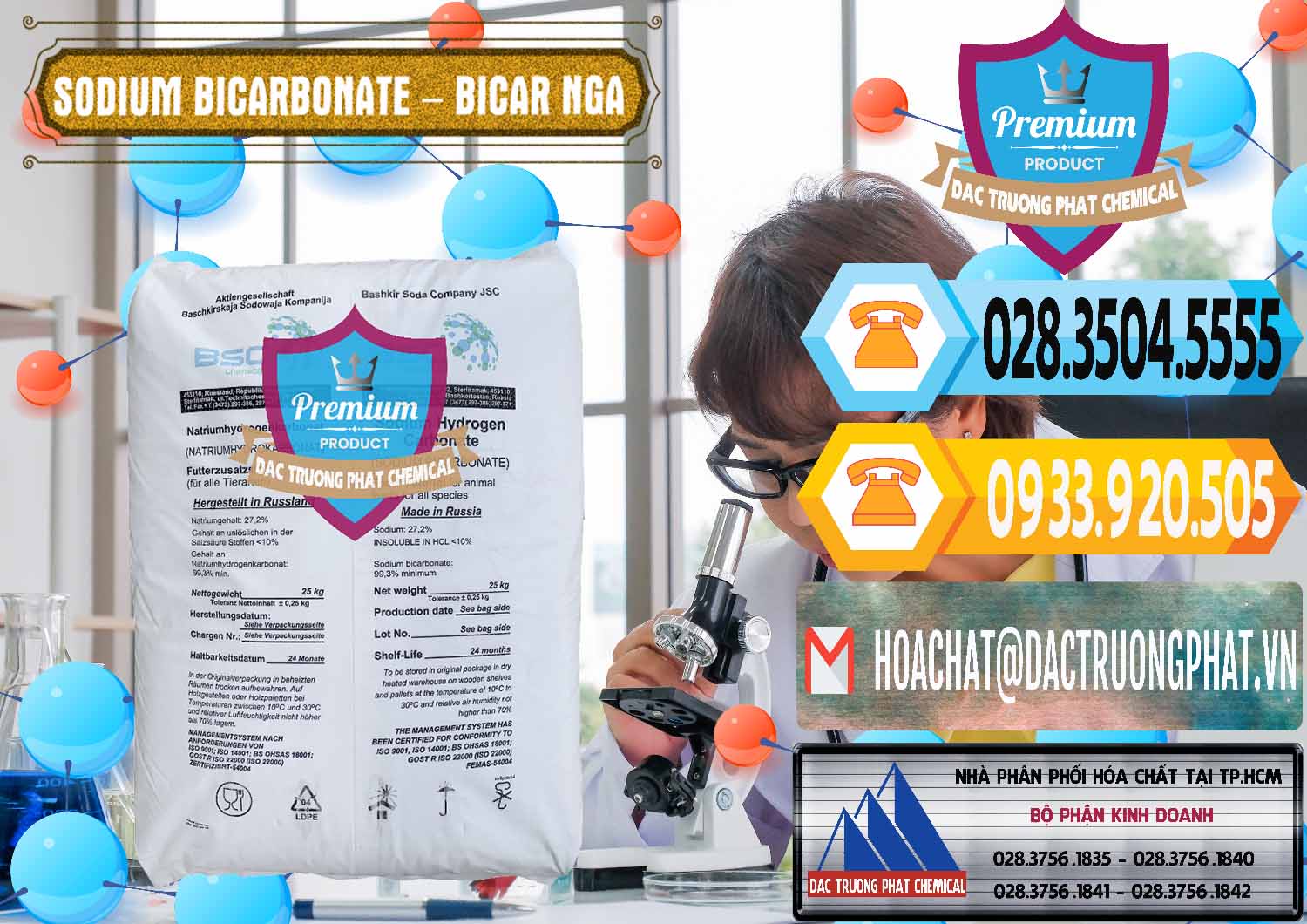 Nơi cung cấp & bán Sodium Bicarbonate – Bicar NaHCO3 Nga Russia - 0425 - Cty kinh doanh và cung cấp hóa chất tại TP.HCM - hoachattayrua.net