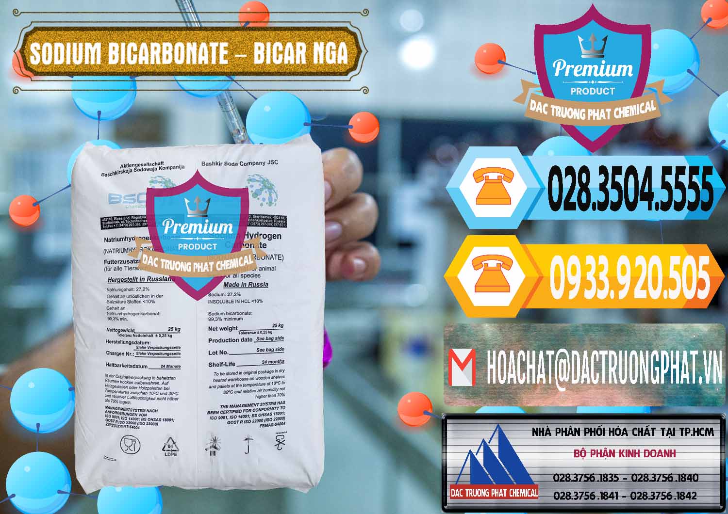 Cung ứng và bán Sodium Bicarbonate – Bicar NaHCO3 Nga Russia - 0425 - Đơn vị chuyên phân phối - cung ứng hóa chất tại TP.HCM - hoachattayrua.net