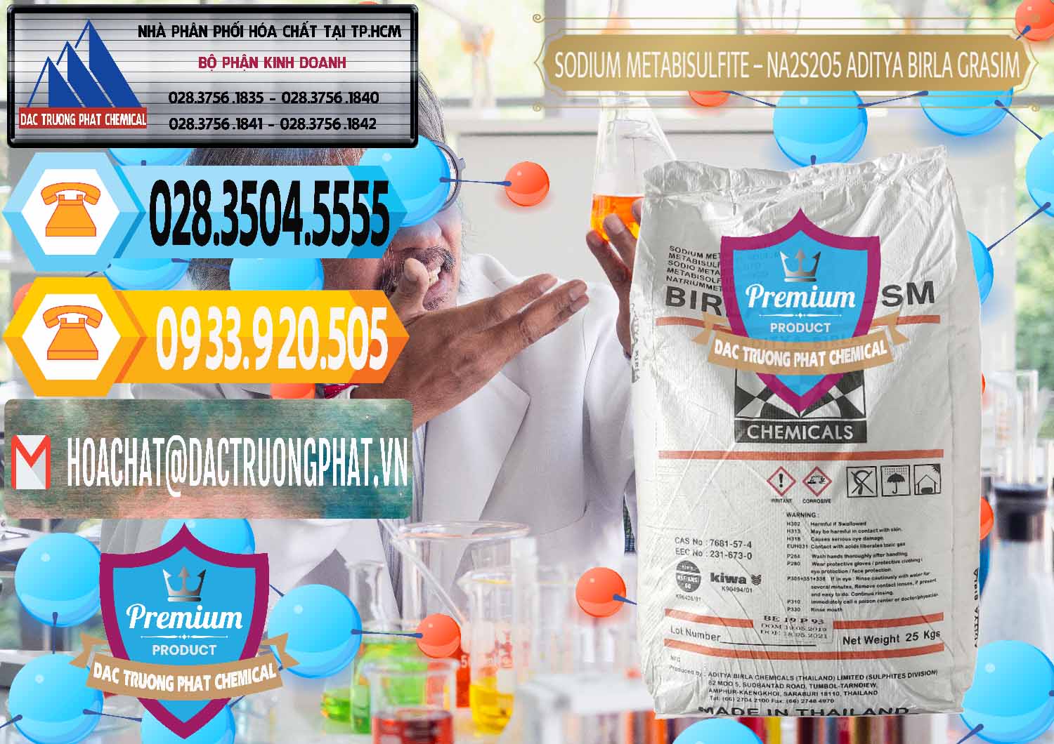 Chuyên phân phối & bán Sodium Metabisulfite - NA2S2O5 Thái Lan Aditya Birla Grasim - 0144 - Cung ứng & phân phối hóa chất tại TP.HCM - hoachattayrua.net