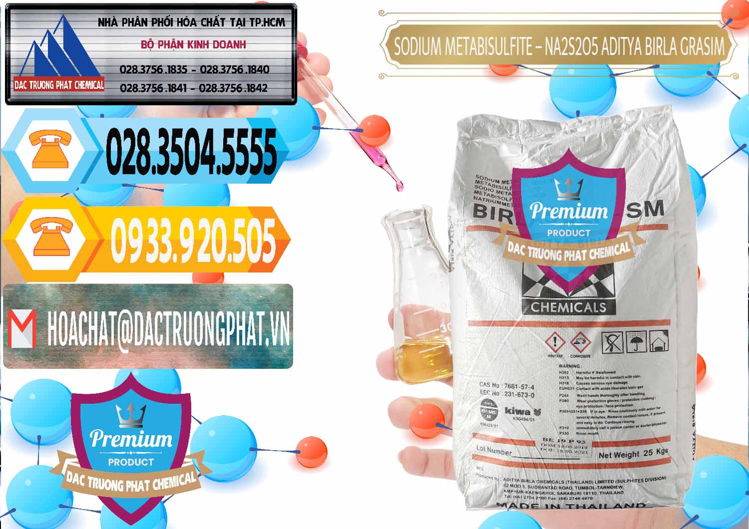 Công ty bán _ cung cấp Sodium Metabisulfite - NA2S2O5 Thái Lan Aditya Birla Grasim - 0144 - Công ty phân phối & cung ứng hóa chất tại TP.HCM - hoachattayrua.net