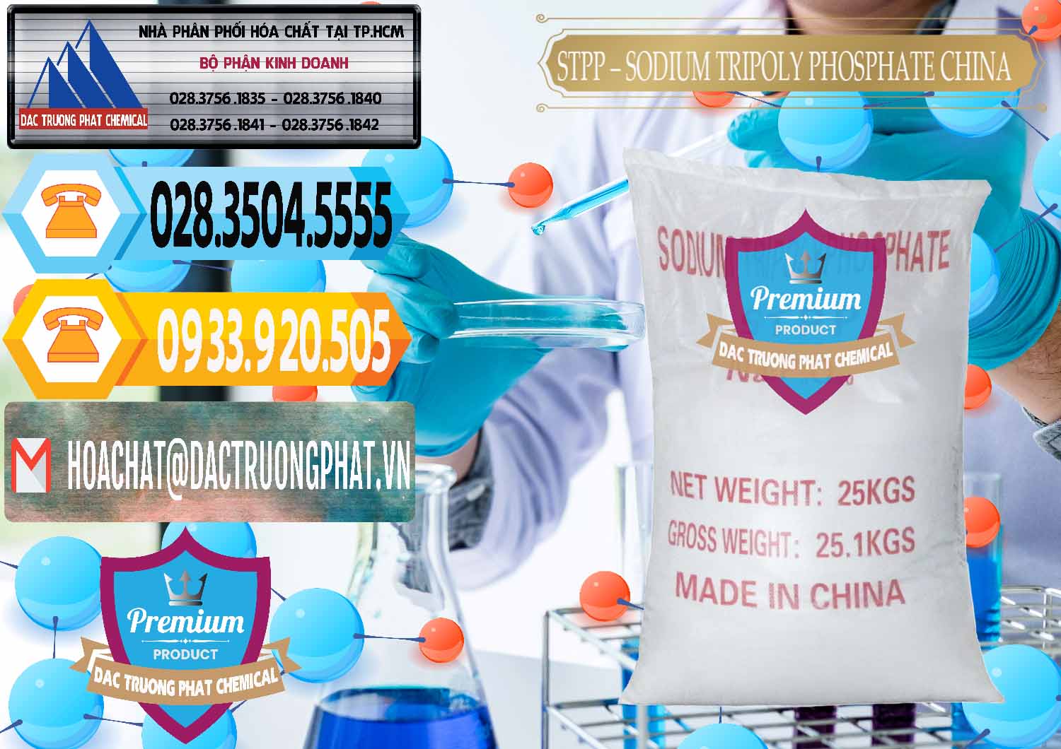 Chuyên bán ( cung cấp ) Sodium Tripoly Phosphate - STPP 96% Chữ Đỏ Trung Quốc China - 0155 - Công ty phân phối - cung cấp hóa chất tại TP.HCM - hoachattayrua.net