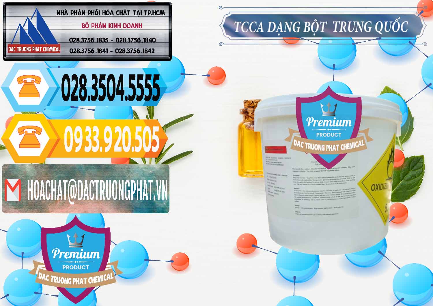 Cty chuyên cung cấp & bán TCCA - Acid Trichloroisocyanuric Dạng Bột Thùng 5kg Trung Quốc China - 0378 - Cty chuyên bán và cung cấp hóa chất tại TP.HCM - hoachattayrua.net