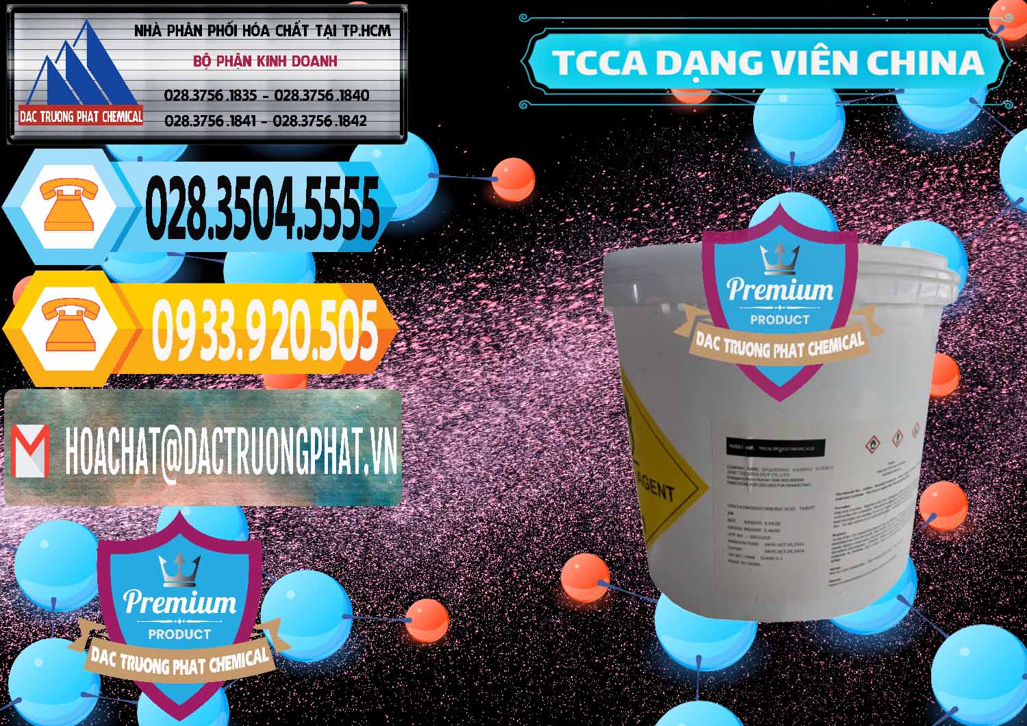 Nhà nhập khẩu - bán TCCA - Acid Trichloroisocyanuric Dạng Viên Thùng 5kg Trung Quốc China - 0379 - Nhà nhập khẩu & phân phối hóa chất tại TP.HCM - hoachattayrua.net