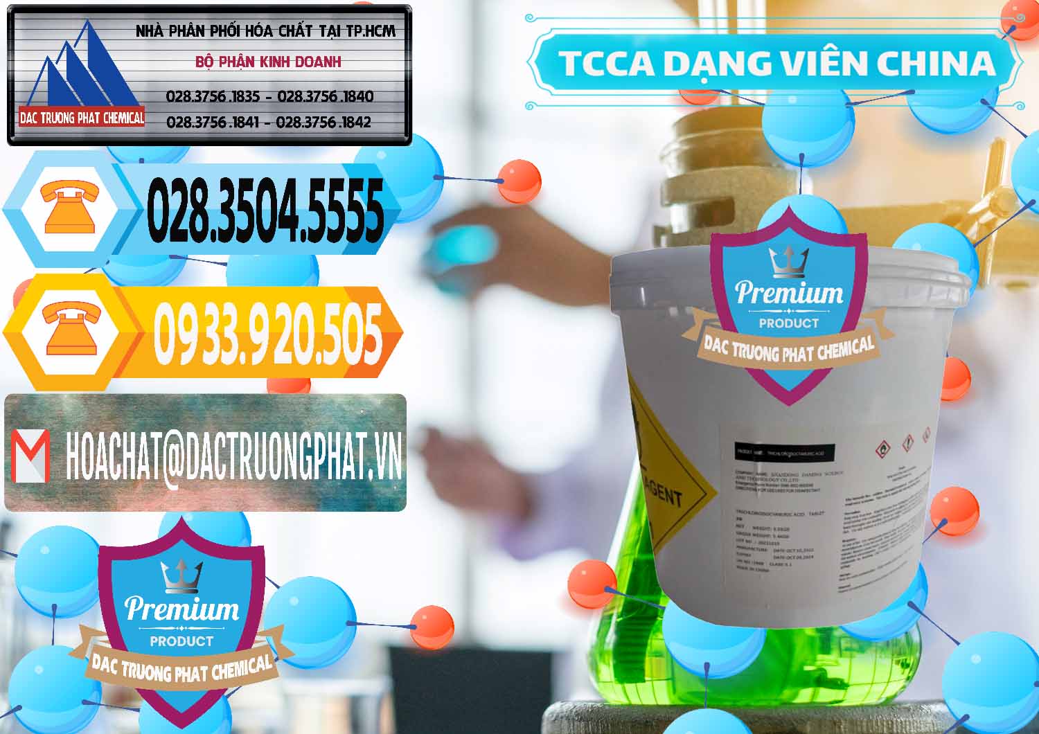 Công ty bán _ phân phối TCCA - Acid Trichloroisocyanuric Dạng Viên Thùng 5kg Trung Quốc China - 0379 - Chuyên cung cấp & nhập khẩu hóa chất tại TP.HCM - hoachattayrua.net