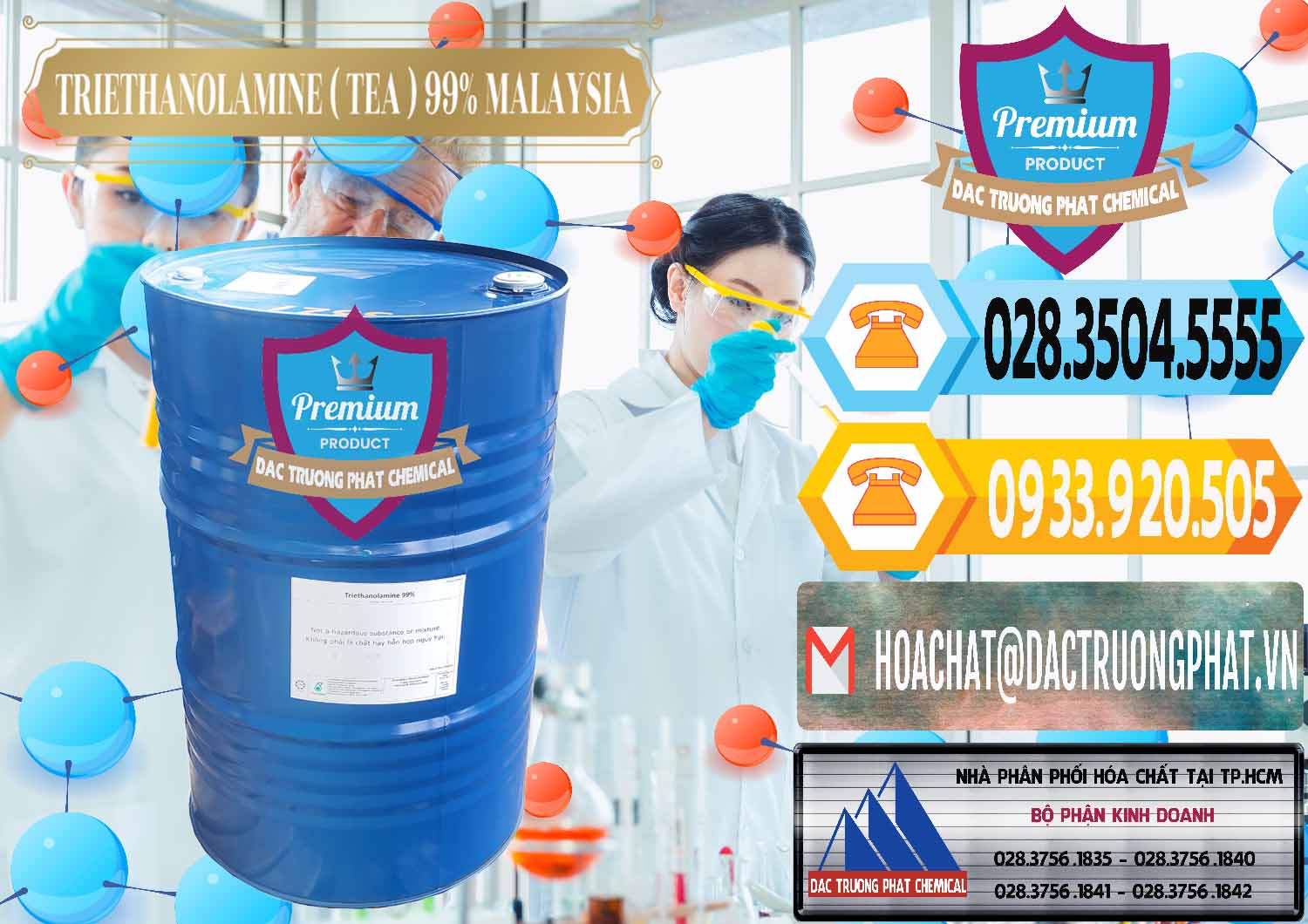 Cty phân phối - bán TEA - Triethanolamine 99% Mã Lai Malaysia - 0323 - Cung cấp và bán hóa chất tại TP.HCM - hoachattayrua.net
