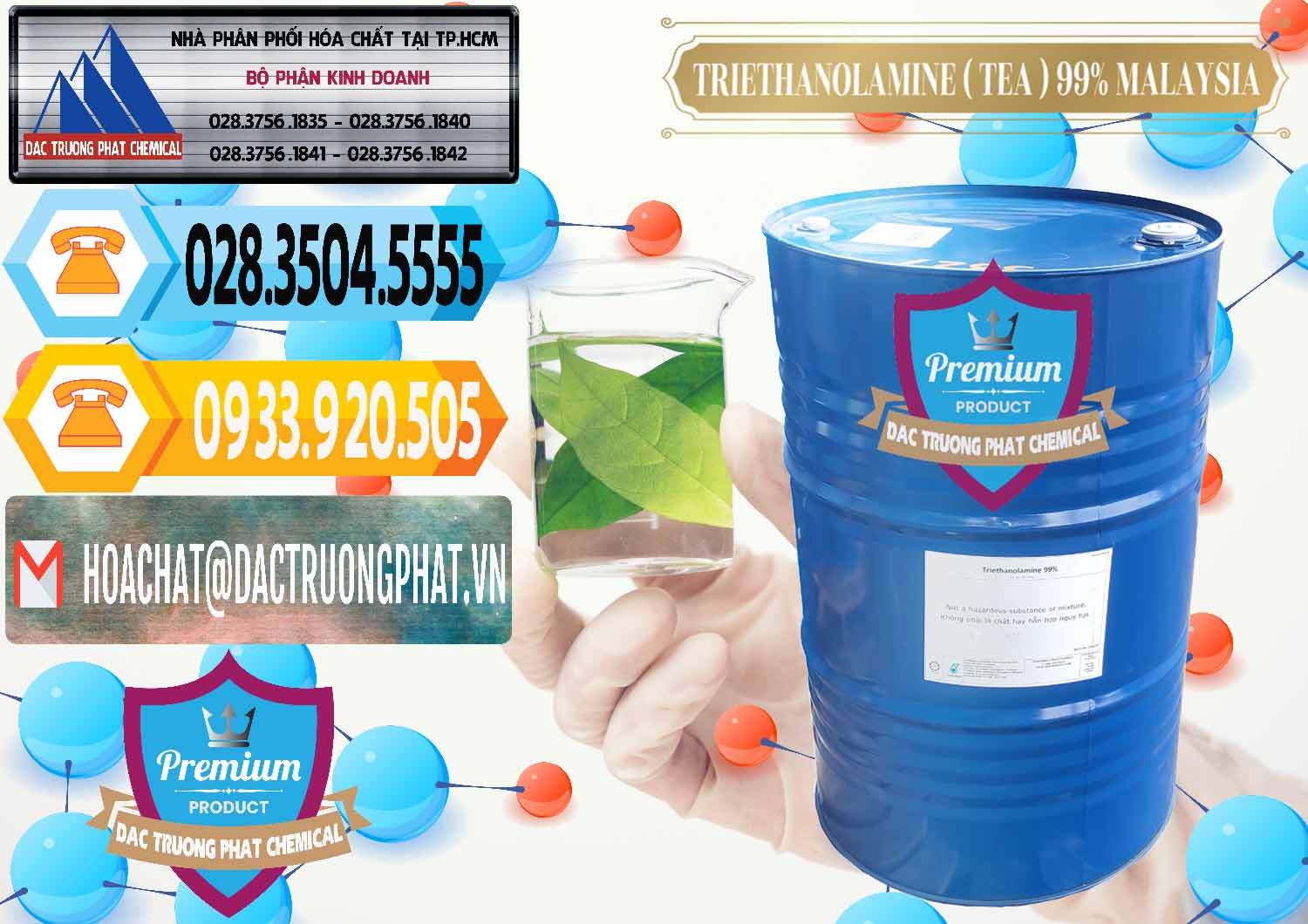 Cty nhập khẩu & bán TEA - Triethanolamine 99% Mã Lai Malaysia - 0323 - Cty cung cấp - phân phối hóa chất tại TP.HCM - hoachattayrua.net