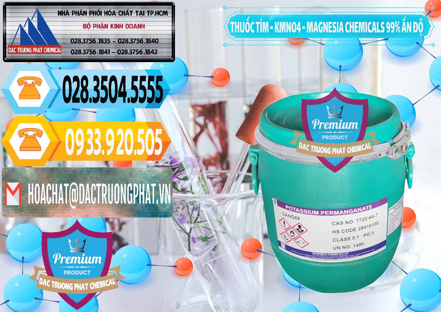 Công ty phân phối ( bán ) Thuốc Tím - KMNO4 Magnesia Chemicals 99% Ấn Độ India - 0251 - Chuyên kinh doanh ( cung cấp ) hóa chất tại TP.HCM - hoachattayrua.net