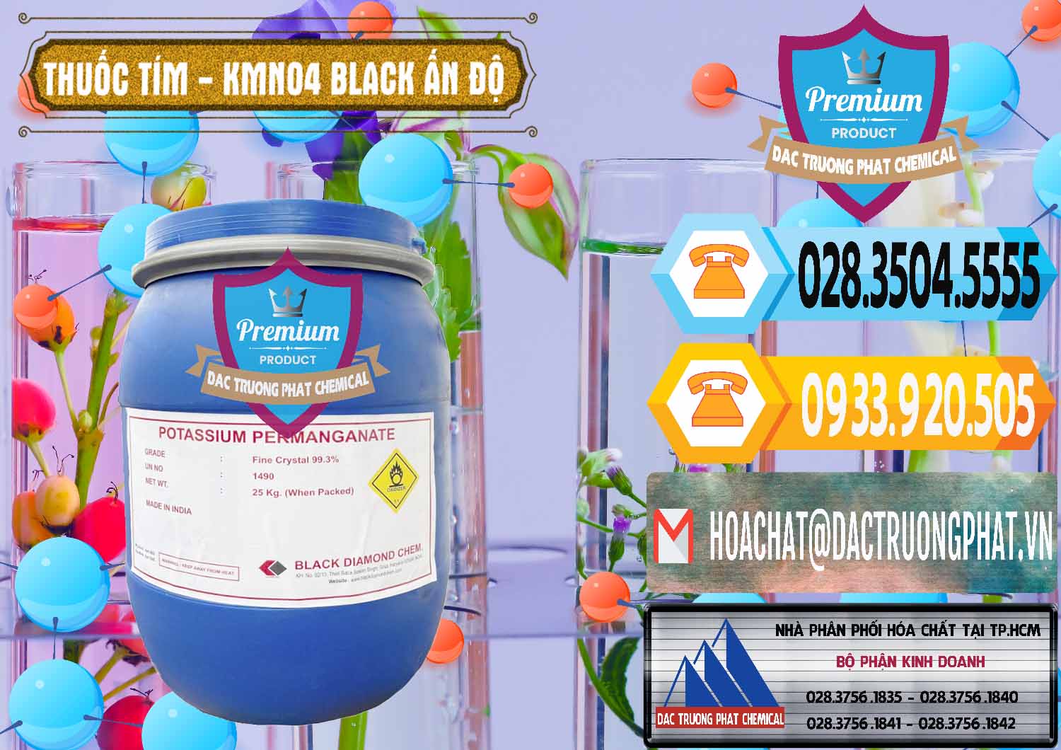 Chuyên bán & cung cấp Thuốc Tím - KMNO4 Black Diamond Ấn Độ India - 0414 - Nhà cung cấp & phân phối hóa chất tại TP.HCM - hoachattayrua.net